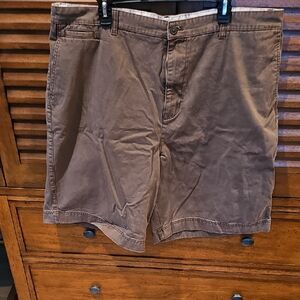 Chaps Men's Tan Flat Front Shorts